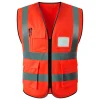 Reflective safety vests, management protective reflective vests, leadership multi-pocket construction site construction yellow vests, traffic safety suits, reflective vests, construction site vests, multi-pocket traffic safety protection, garden and sanitation construction site reflective vests details Picture